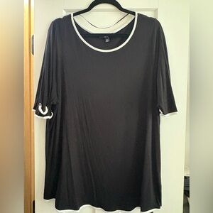 Cable & Gauge Black Top with White Accents